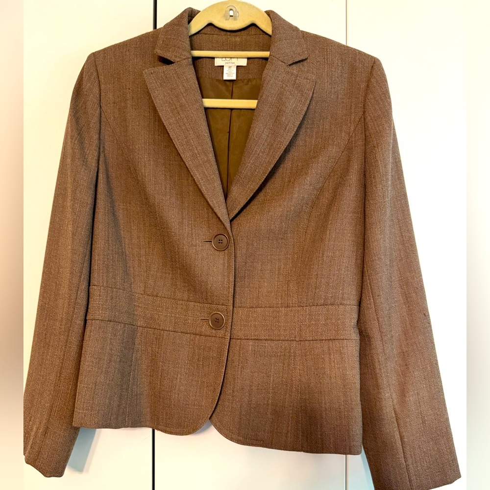 Loft Brown Women's Blazer Sz 8p